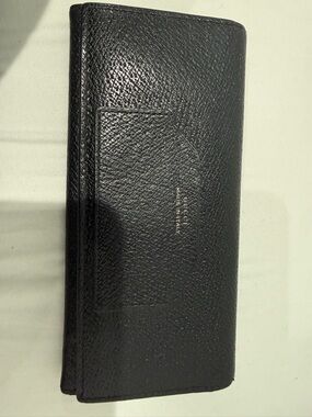 Gucci Black Pebbled Leather Long Card Wallet